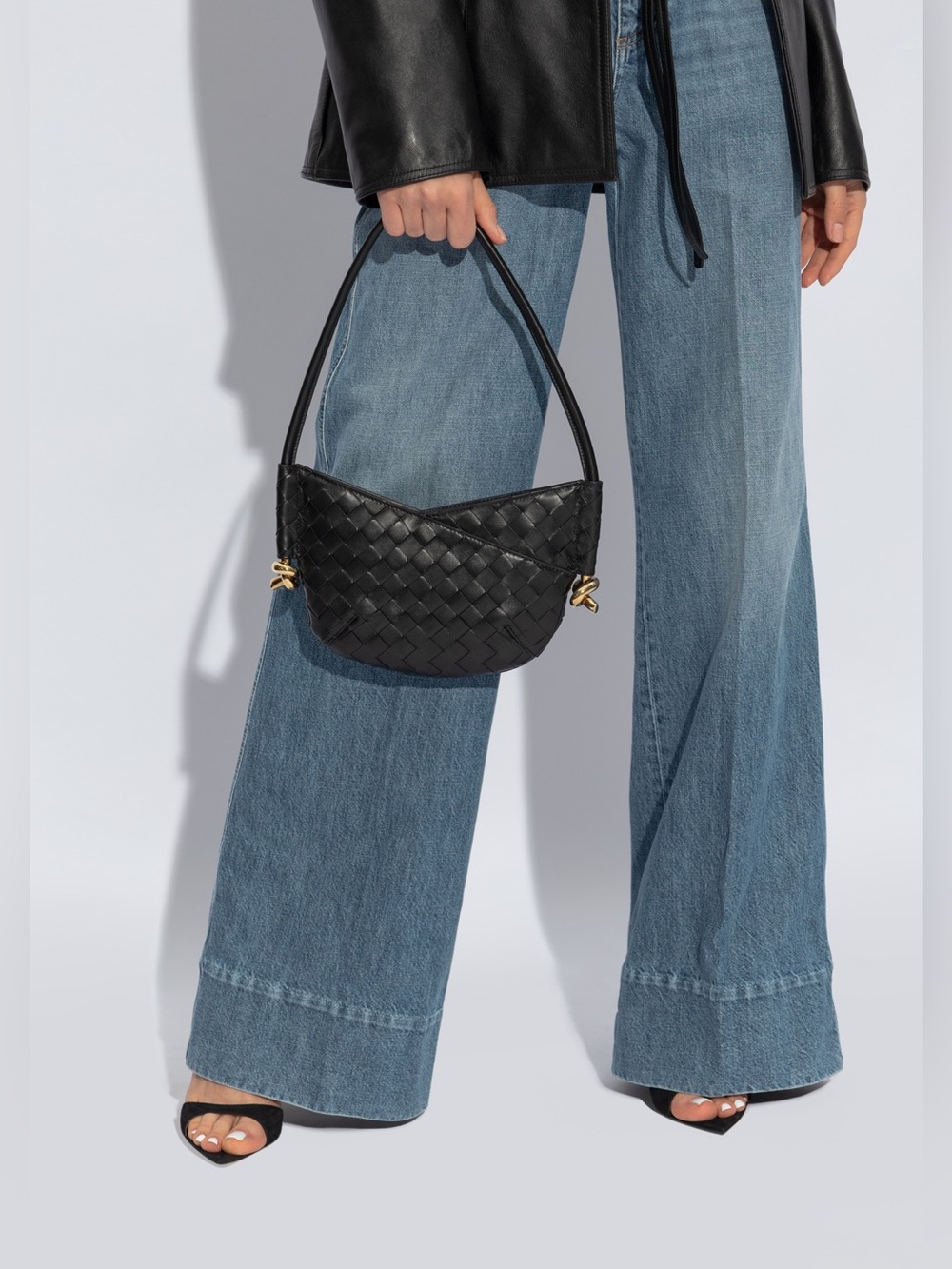 BOTTEGA VENETA Nappa Intrecciato Mini Solstice Shoulder Bag Fondant
